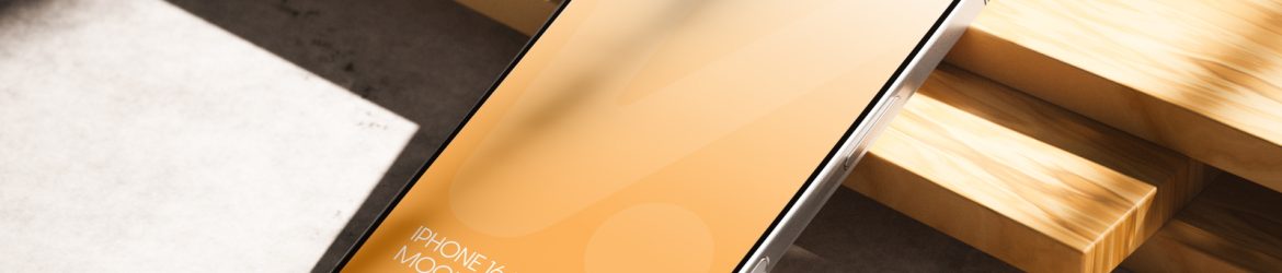 Free iPhone 16 Pro Mockup PSD On Wood