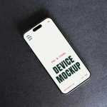 Free iPhone 16 Pro on Sofa Mockup