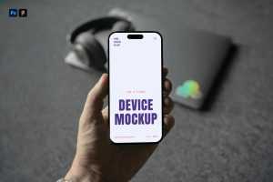 Free iPhone 16 Pro PSD Mockup