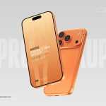 Free iPhone 17 Pro Mockup PSD Orange Color