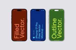 Free iPhone 17 Pro Vector Mockup PSD And FIG Files