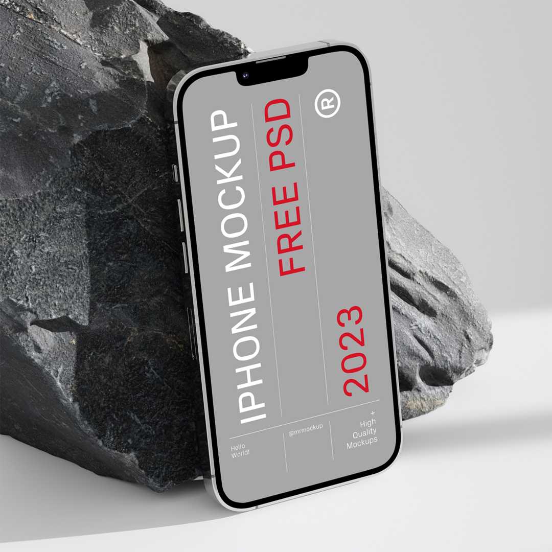 Free iPhone based on Rock Mockup
