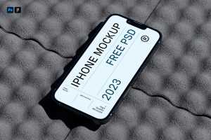 Free iPhone on Tile Mockup