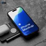Free iPhone Pro Attached to Charger Mockup - Free PSD Download Free iPhone Pro Attached to Charger Mockup