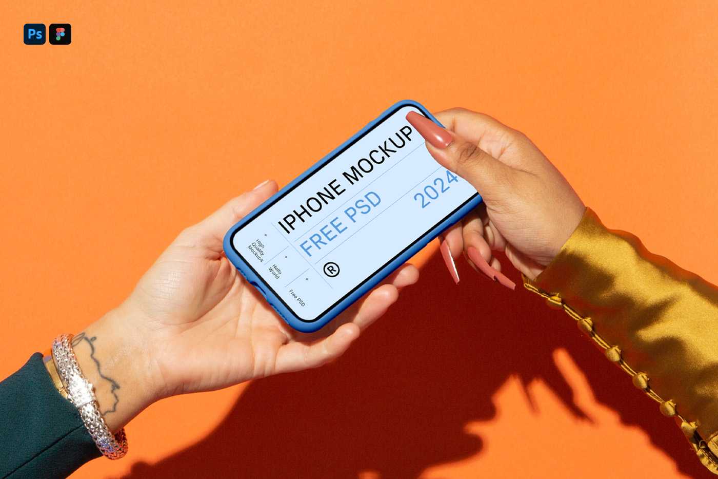 Free iPhone Pro in Case Mockup