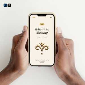 Free iPhone Pro in Hands Mockup