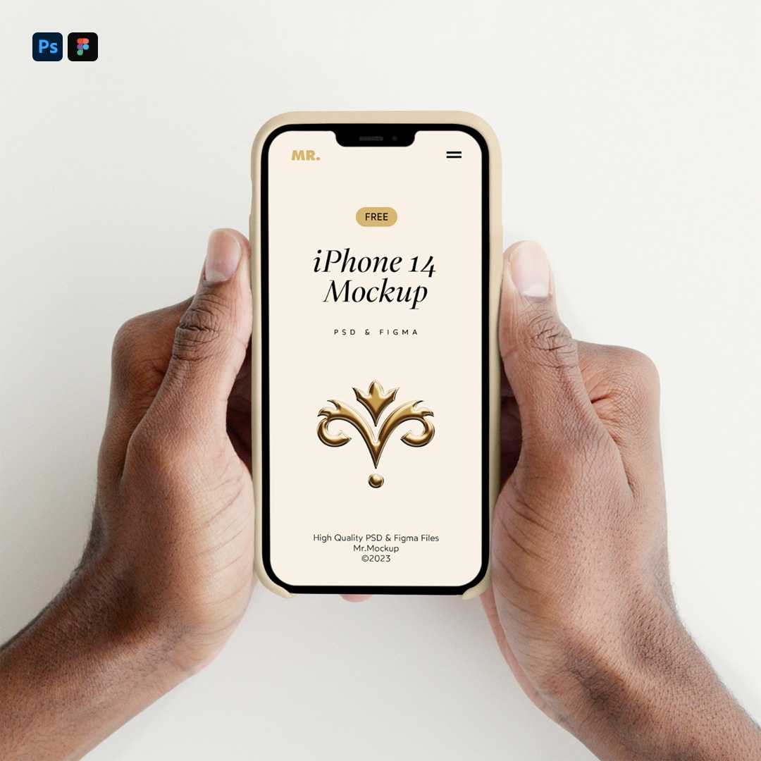 Free iPhone Pro in Hands Mockup