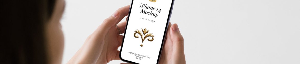 Free iPhone Pro in Woman Hands Mockup