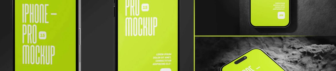 Free iPhone's 15 Pro Mockup on Rock