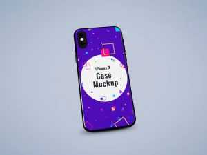 Free iPhone X Case Mockup PSD