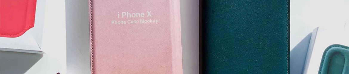 Free iPhone X Pouch Case Mockup PSD