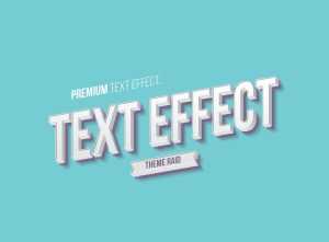 Free Isometric 3D Text Effect PSD