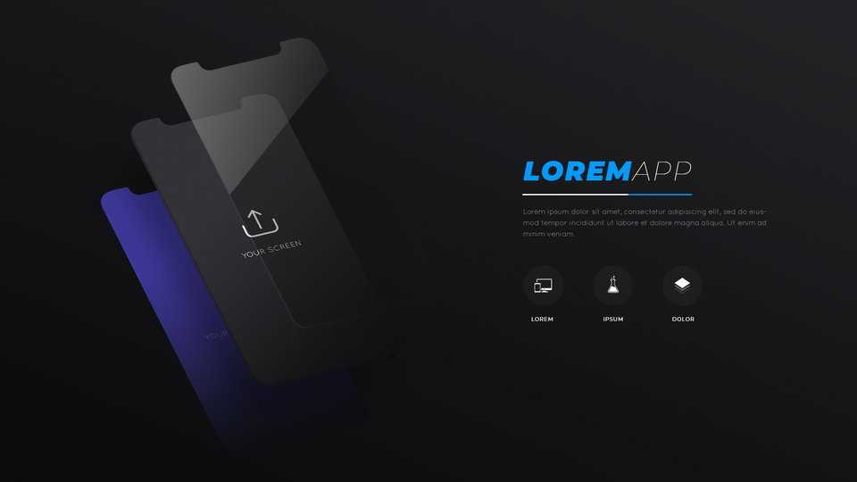 Free Isometric iPhone X Screen Mockup