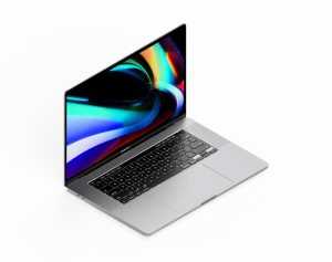 Free Isometric MacBook Pro 16 Inch Mockup