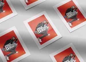Free Isometric Paper Mockup PSD
