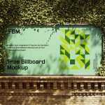 Free Ivy Leaves Covered Billboard Mockups PSD Set