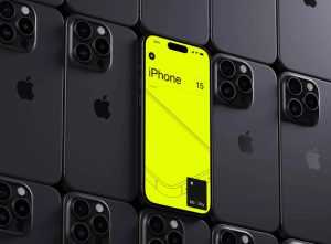 Free J-iPhone 15 Pro Mockup PSD