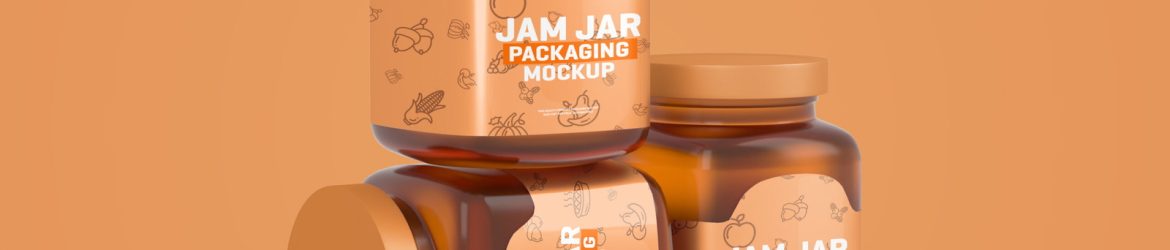 Free Jam Jar Packaging Mockup