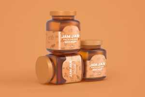 Free Jam Jar Packaging Mockup
