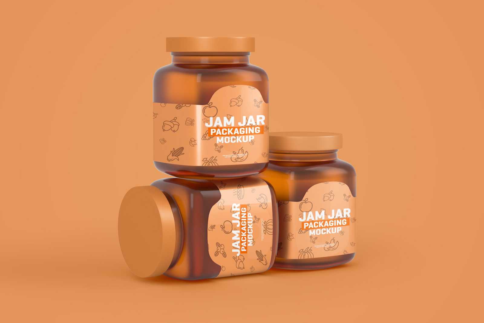 Free Jam Jar Packaging Mockup
