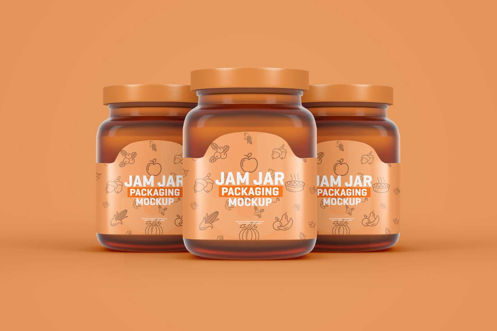 Free Jam Jar Packaging PSD Mockup