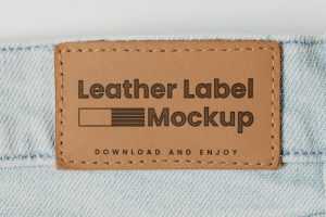 Free Jean Pant Leather Label Mockup