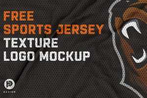 Free Jersey Texture Logo Mockup PSD