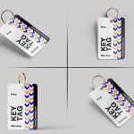 Free Key Tag Mockups PSD set