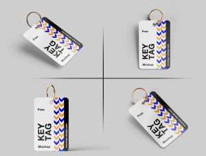Free Key Tag Mockups PSD set
