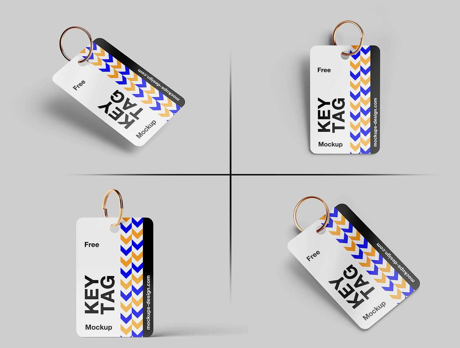 Free Key Tag Mockups PSD set