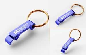 Free KeyChain Opener Mockups PSD set