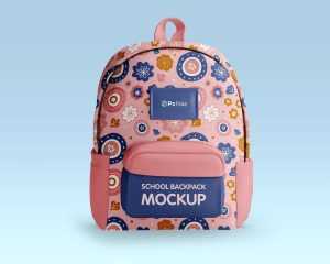 Free Kid’s School Bag Mockup PSD Set