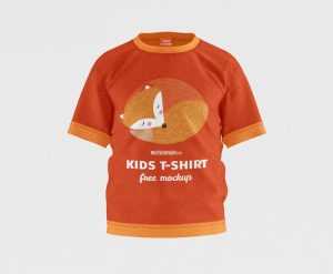 Free Kids T-Shirt Mockups 3 PSD