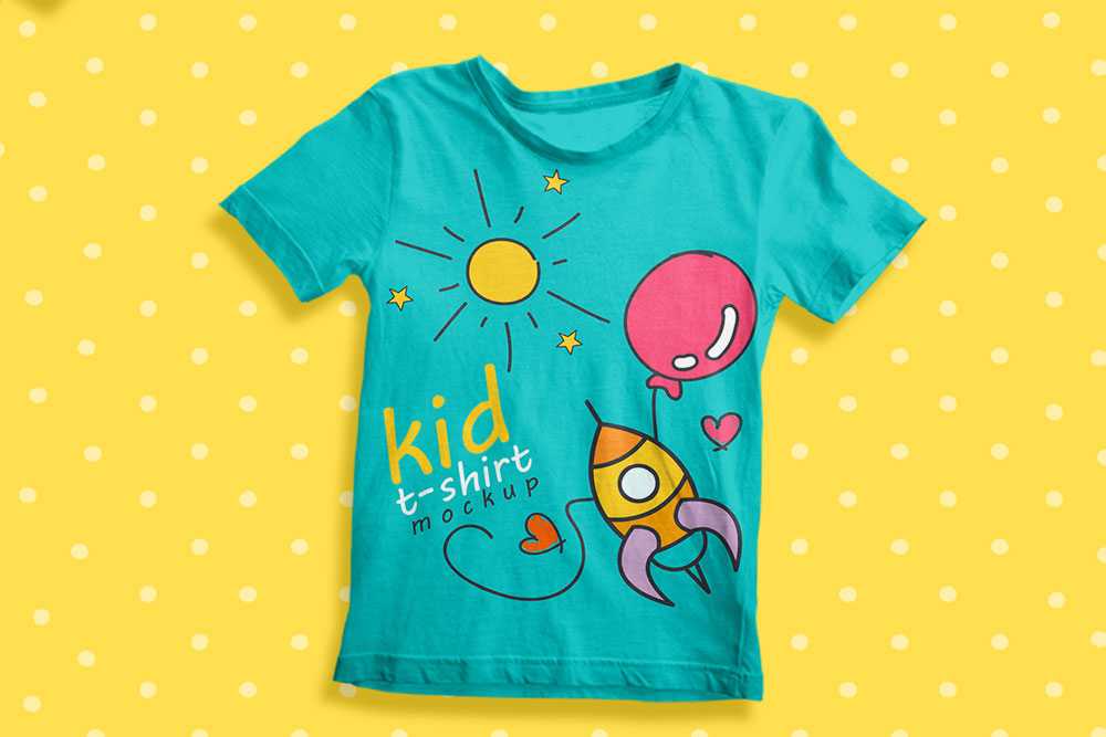 Free Kids T-Shirt PSD Mockup