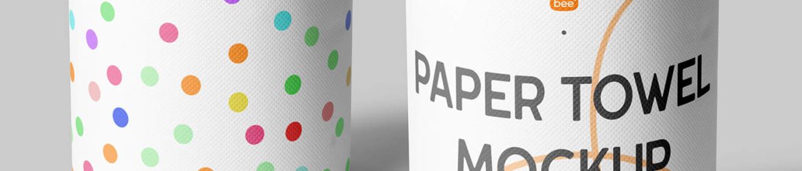 Free Kitchen Tissue Roll Paper Towel Mockup PSD