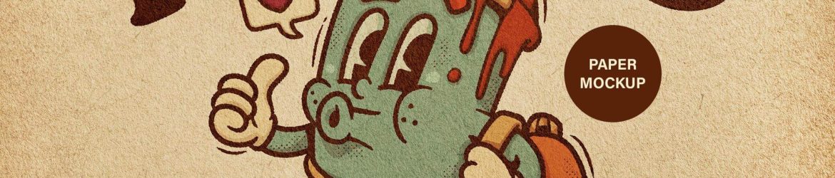 Free Kraft Paper Vintage Logo Mockup PSD