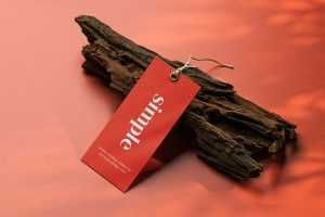 Free Label Tag Mockup Branding Scene