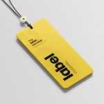 Free Label Tag Mockup Perspective View