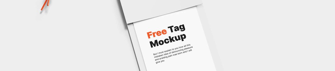 Free Label Tag Mockup Scene PSD