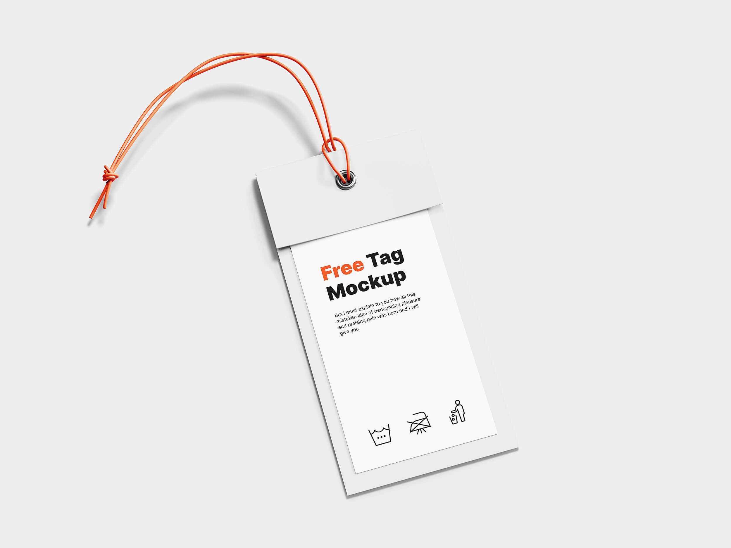 Free Label Tag Mockup Scene PSD