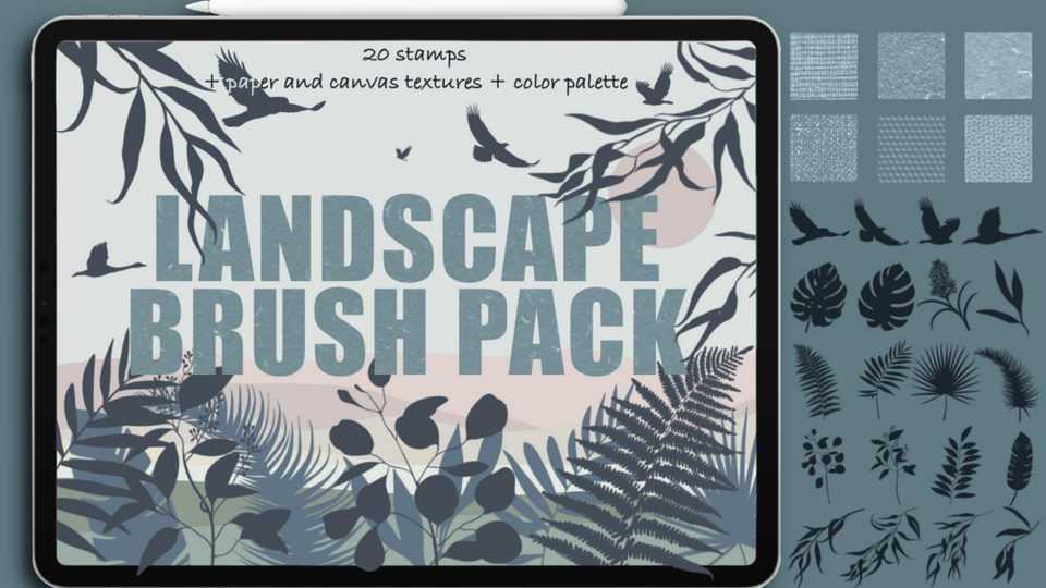 Free Landscape Brush Pack Procreate - Best Free Procreate Brush