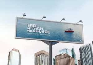 Free Landscape City Billboard Mockup PSD