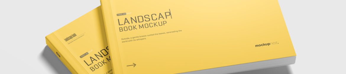 Free Landscape Softcover Book Mockup