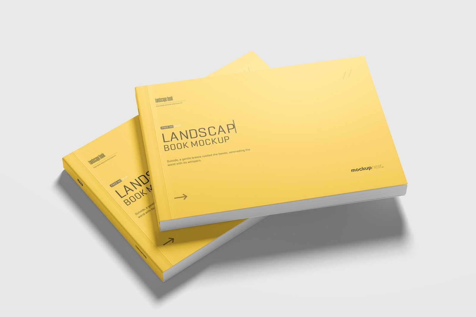Free Landscape Softcover Book Mockup