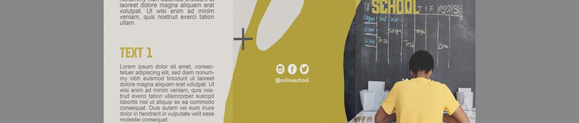 Free Language School Trifold Brochure Design PSD Template Free Language School Trifold Brochure Design PSD Template
