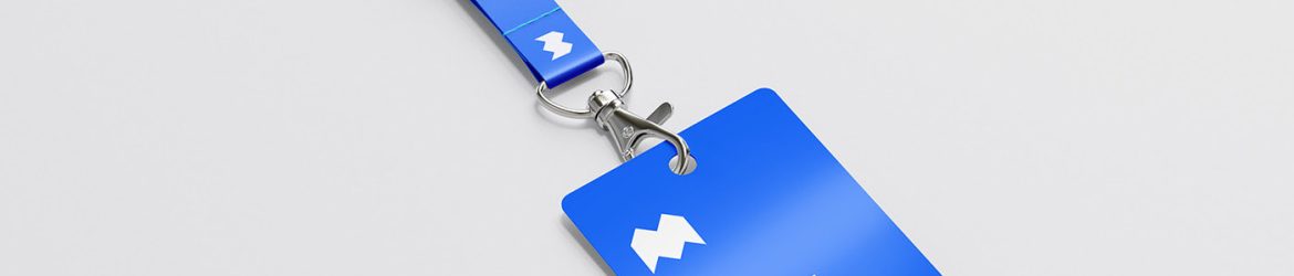 Free Lanyard ID badge mockup PSD