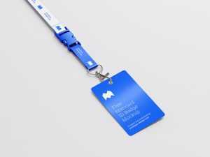 Free Lanyard ID badge mockup PSD