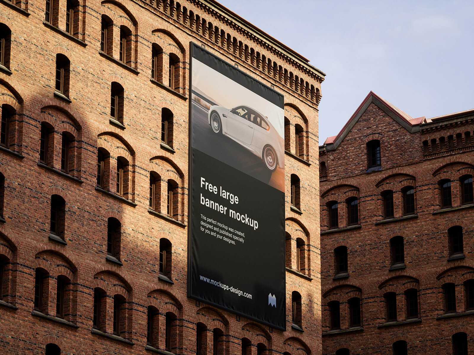 Free Large Drop Down Banner Mockups 2 PSD
