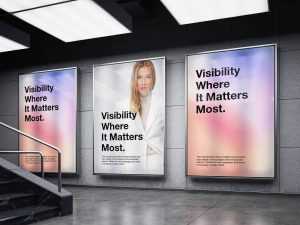 Free Large Subway Citylight Backlit Poster Mockup PSD Set