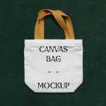 Free Laying Canvas Bag Mockup